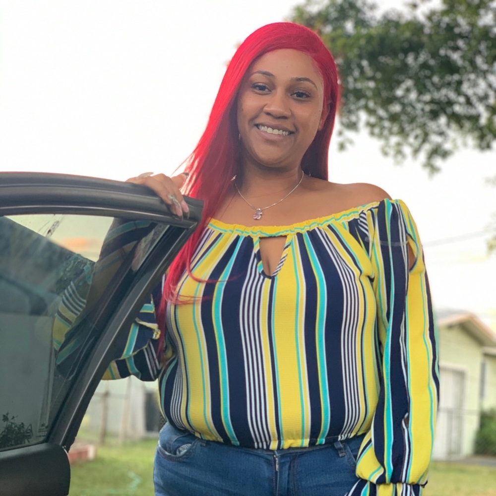Plus size striped top